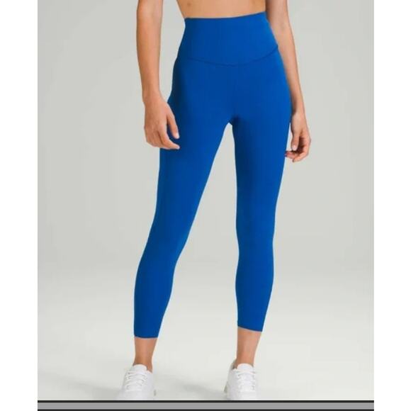 lululemon athletica Pants - Lululemon Base Pace High Rise Tights 24" Women 4 Blue Legging Running Athletic